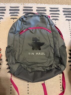 Tin Haul Gray and Pink Men's Backpack